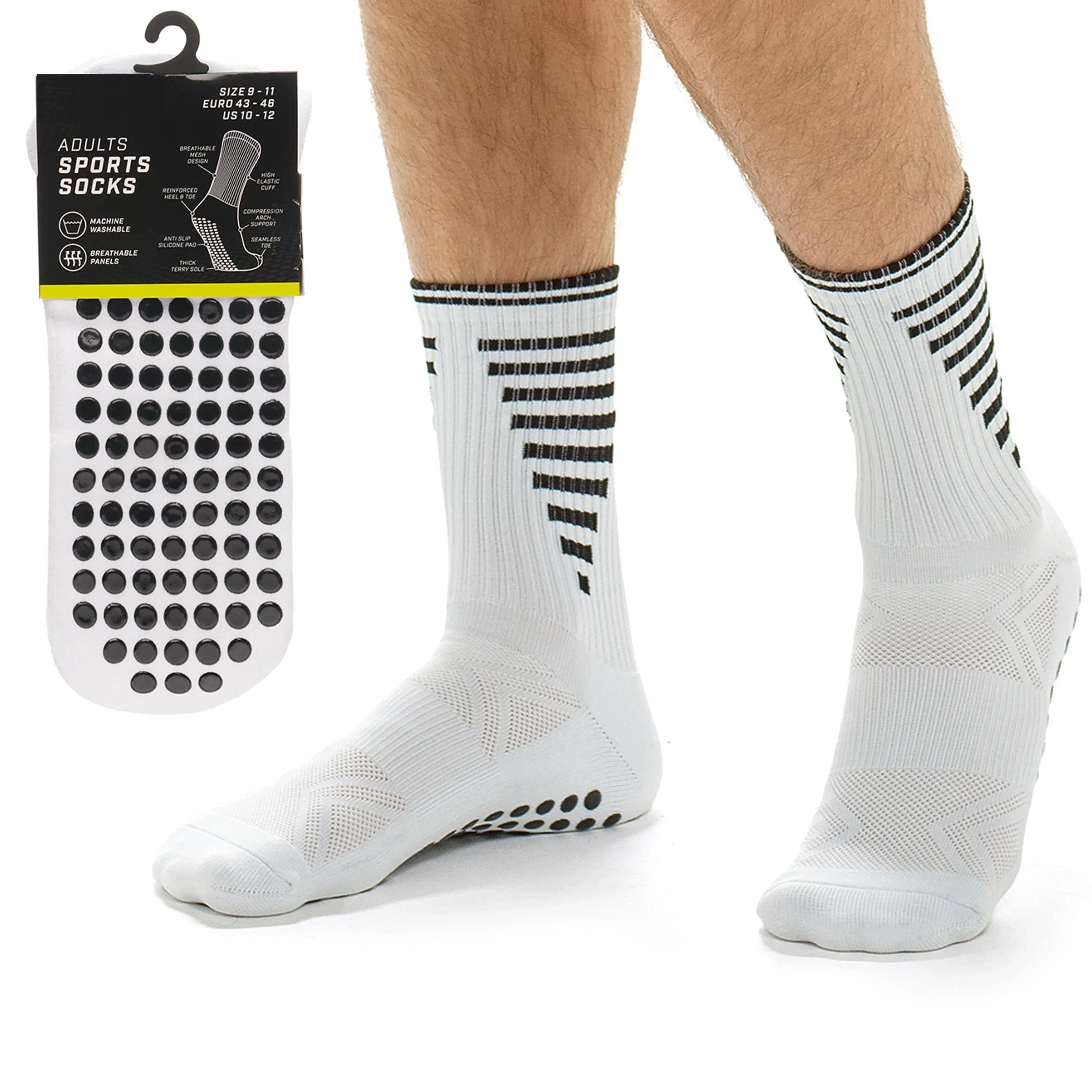 3-pairs-white-anti-slip-football-grip-socks-for-men-sports-socks-for-gym-running-yoga-trekking-hiking-by-sock-stack-socks-1176950105 - Bobobiy