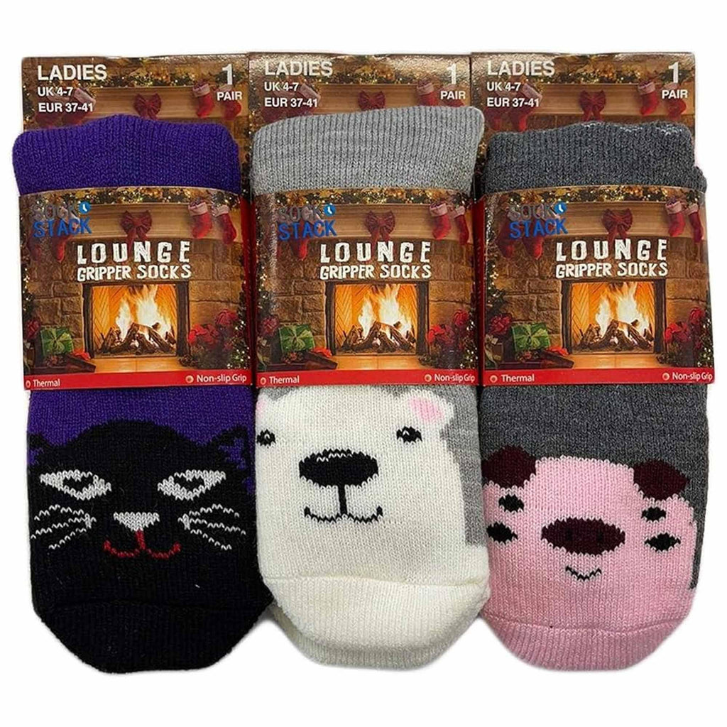 3-pairs-women-s-thermal-slipper-socks-adorable-animal-designs-polar-bears-kittens-perfect-for-winter-lounging-gift-giving-uk-4-7-eu-37-40-by-sock-stack-uk-4-7-animal-design-socks-1178 - Bobobiy
