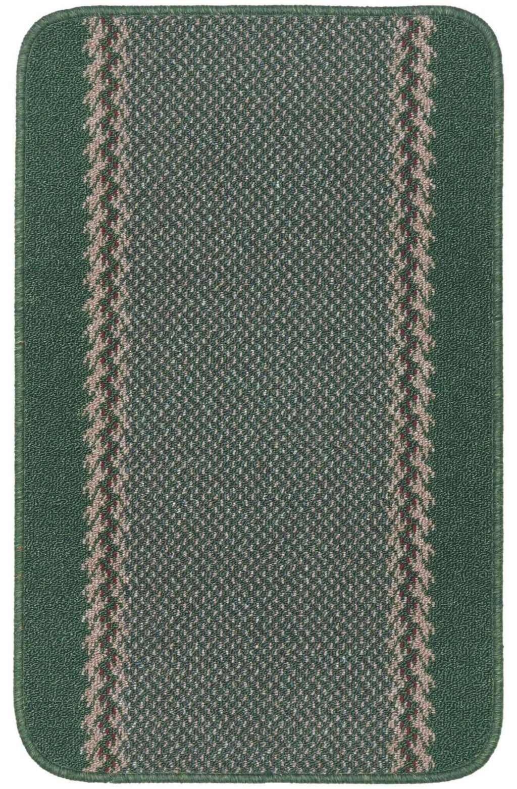 Washable Designer Bordered Green Rug | 116Gr