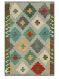 Maimana Afghanistan Kilim Rug - 149 x101 cm - Handmade