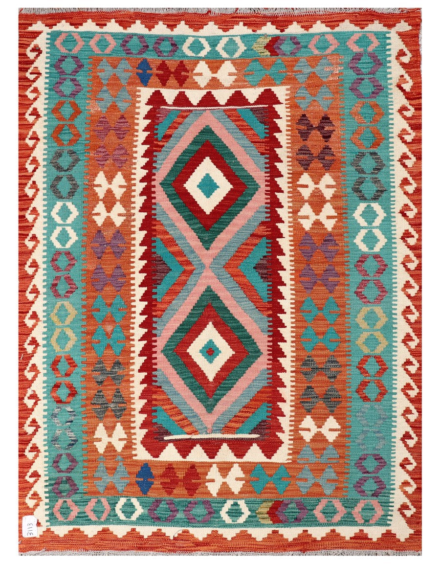 Maimana Afghanistan Kilim Rug - 167 x123 cm - Handmade