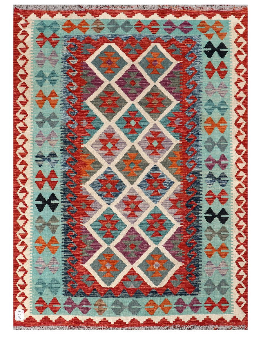 Maimana Afghanistan Kilim Rug - 172 x124 cm - Handmade