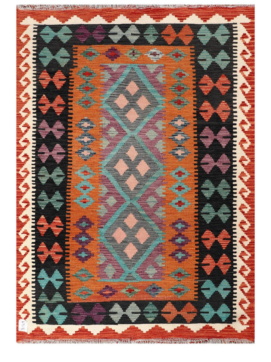 Maimana Afghanistan Kilim Rug - 176 x124 cm - Handmade