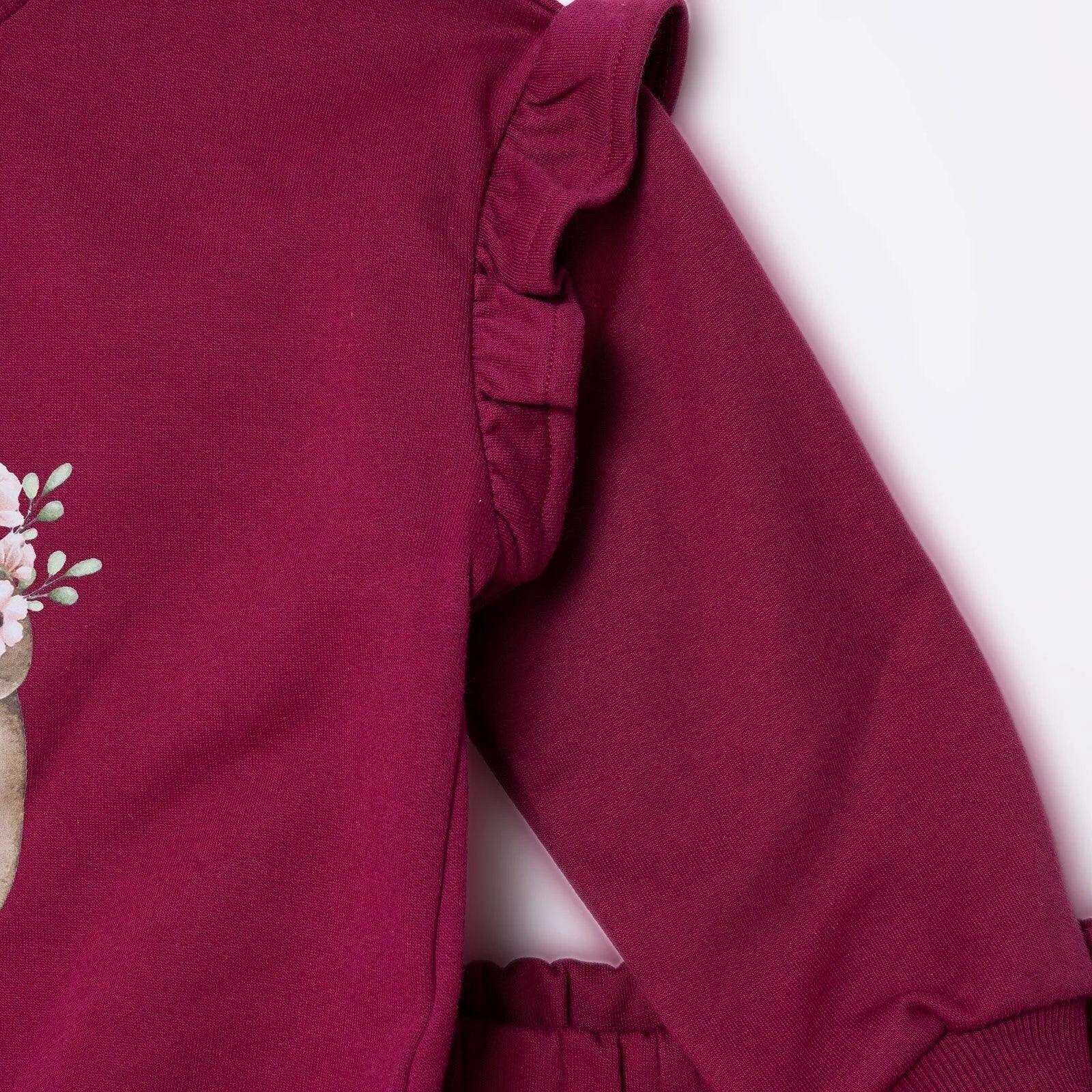 HelloBaby Jogging Set - Maroon - Bobobiy