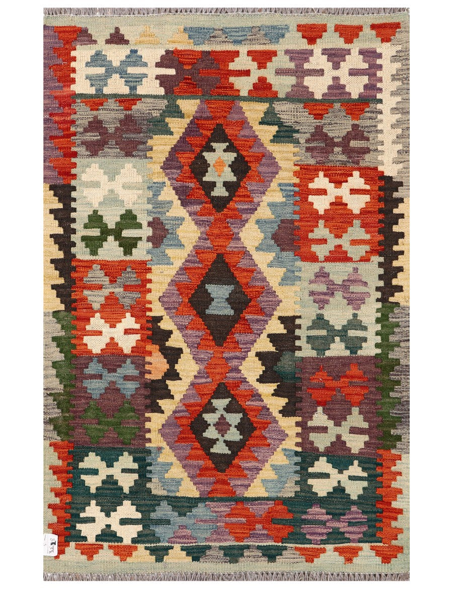 Maimana Afghanistan Kilim Rug - 122 x 78 cm - Handmade