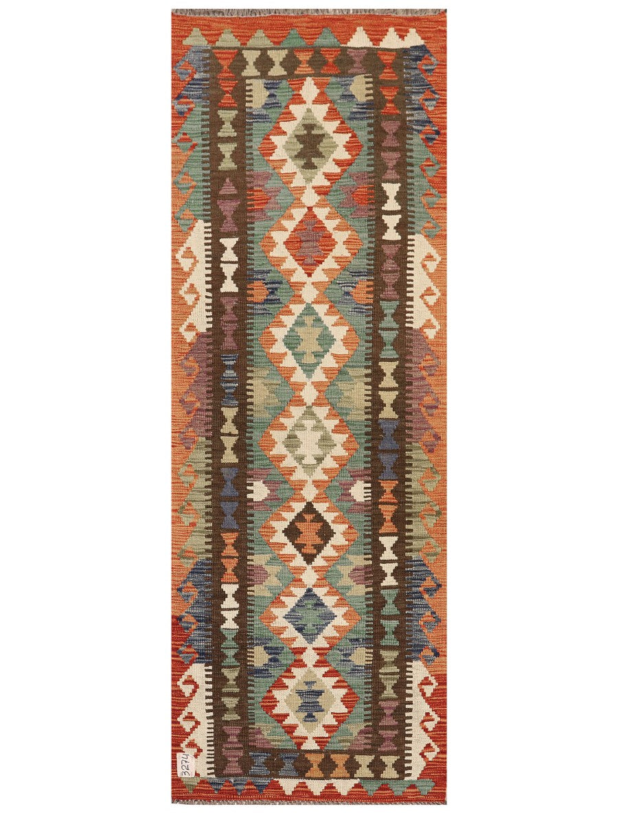 Maimana Afghanistan Kilim Rug - 197 x71 cm - Handmade