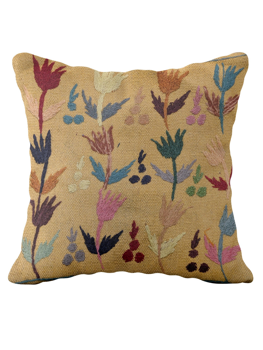 Suzani Hand Embroidered Cushion Cover - 45 x 45 cm - Handmade
