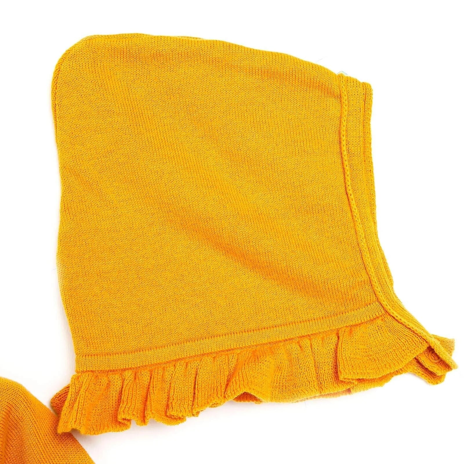 HelloBaby Newborn Knit Ruffled Jumpsuit - Mustard