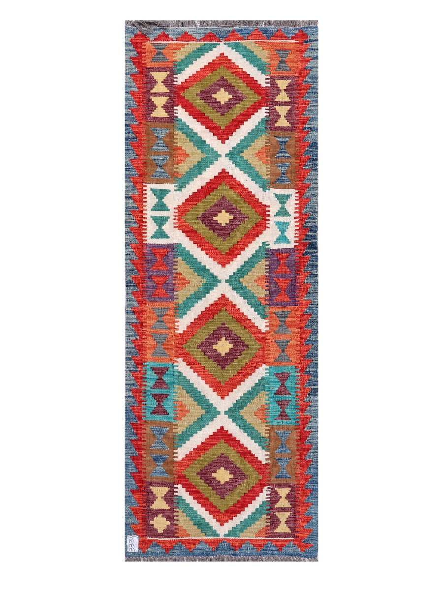 Maimana Afghanistan Kilim Rug - 196 x72 cm - Handmade