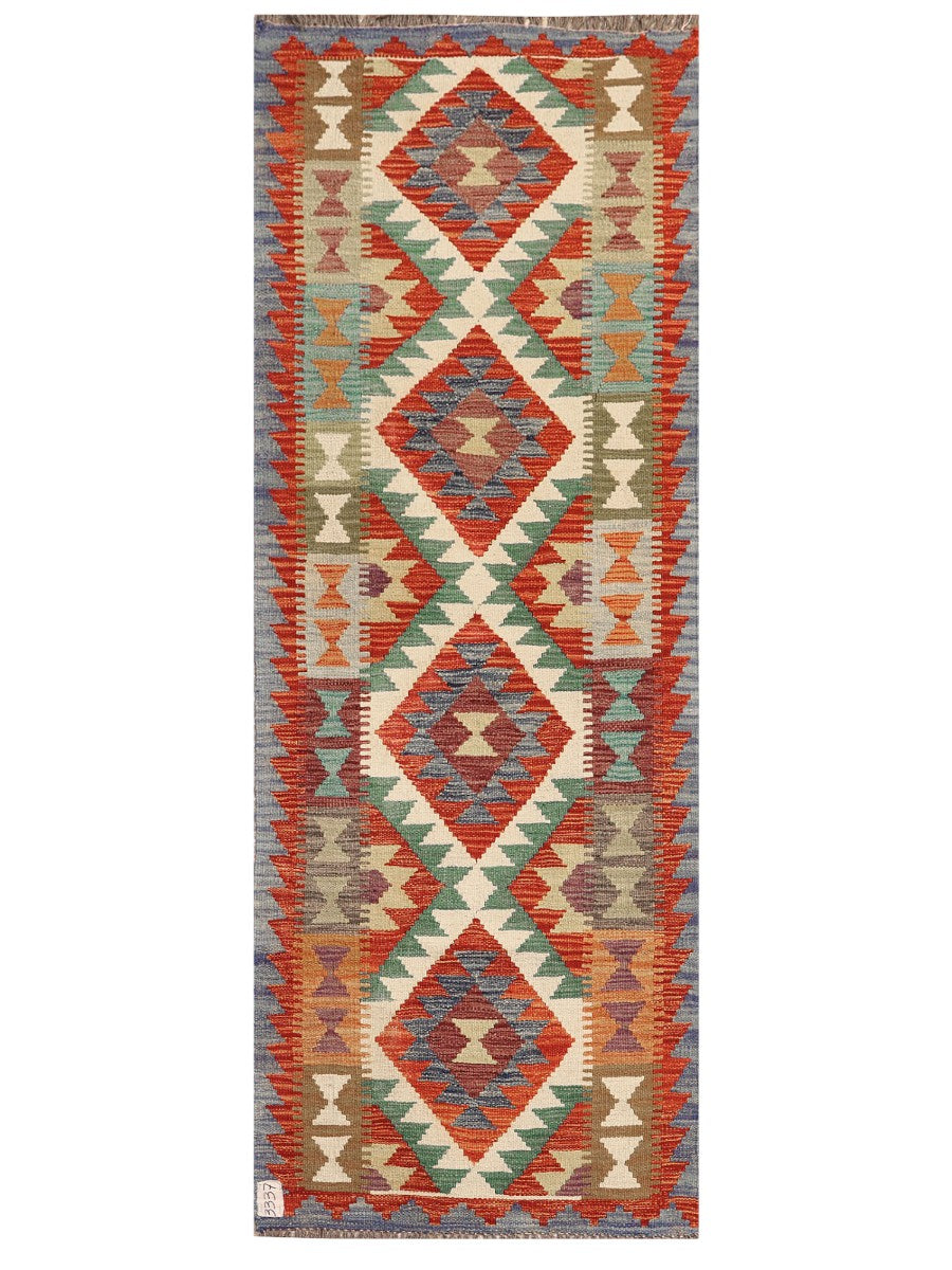 Maimana Afghanistan Kilim Rug - 201 x75 cm - Handmade