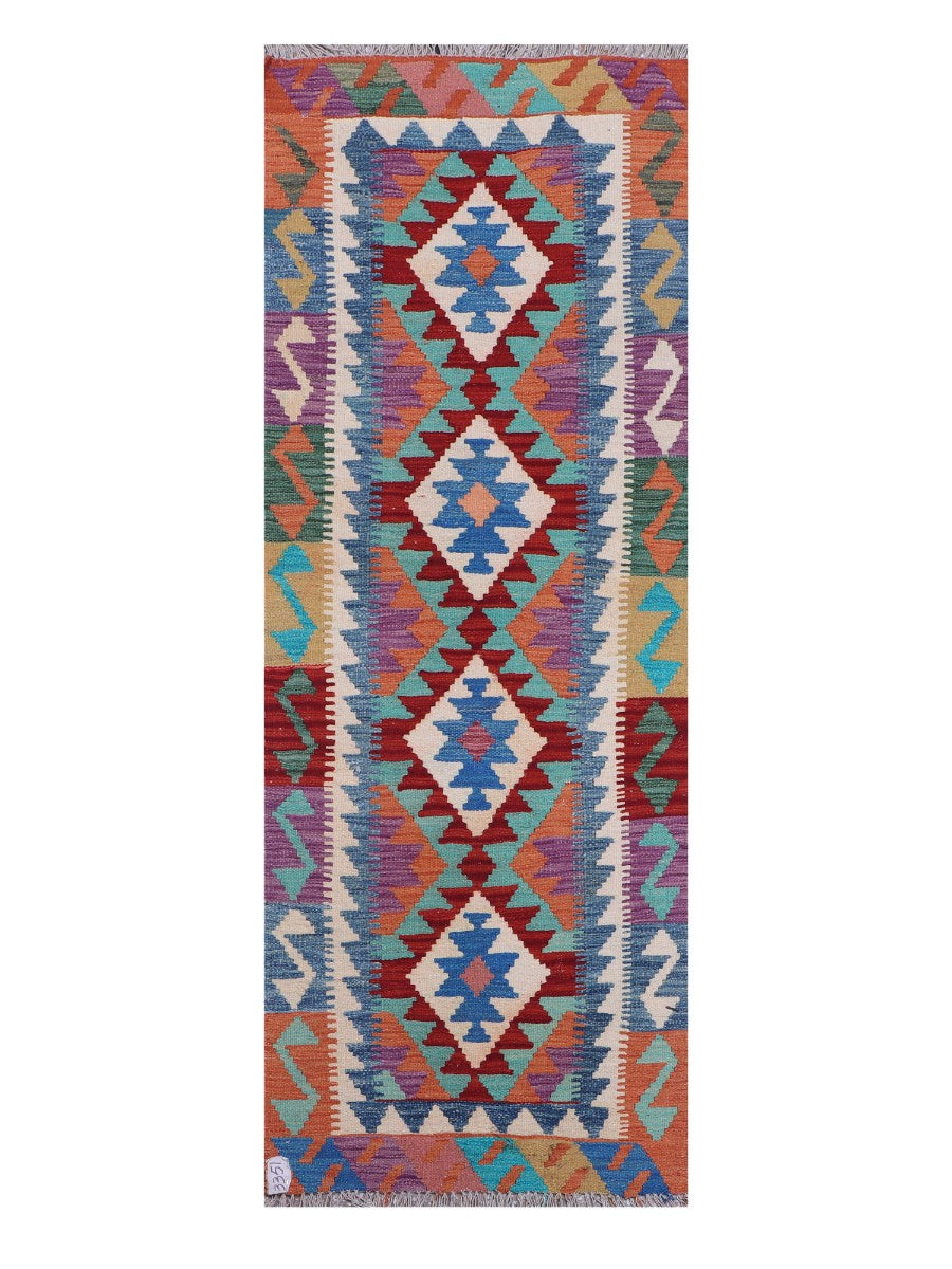Maimana Afghanistan Kilim Rug - 192 x71 cm - Handmade