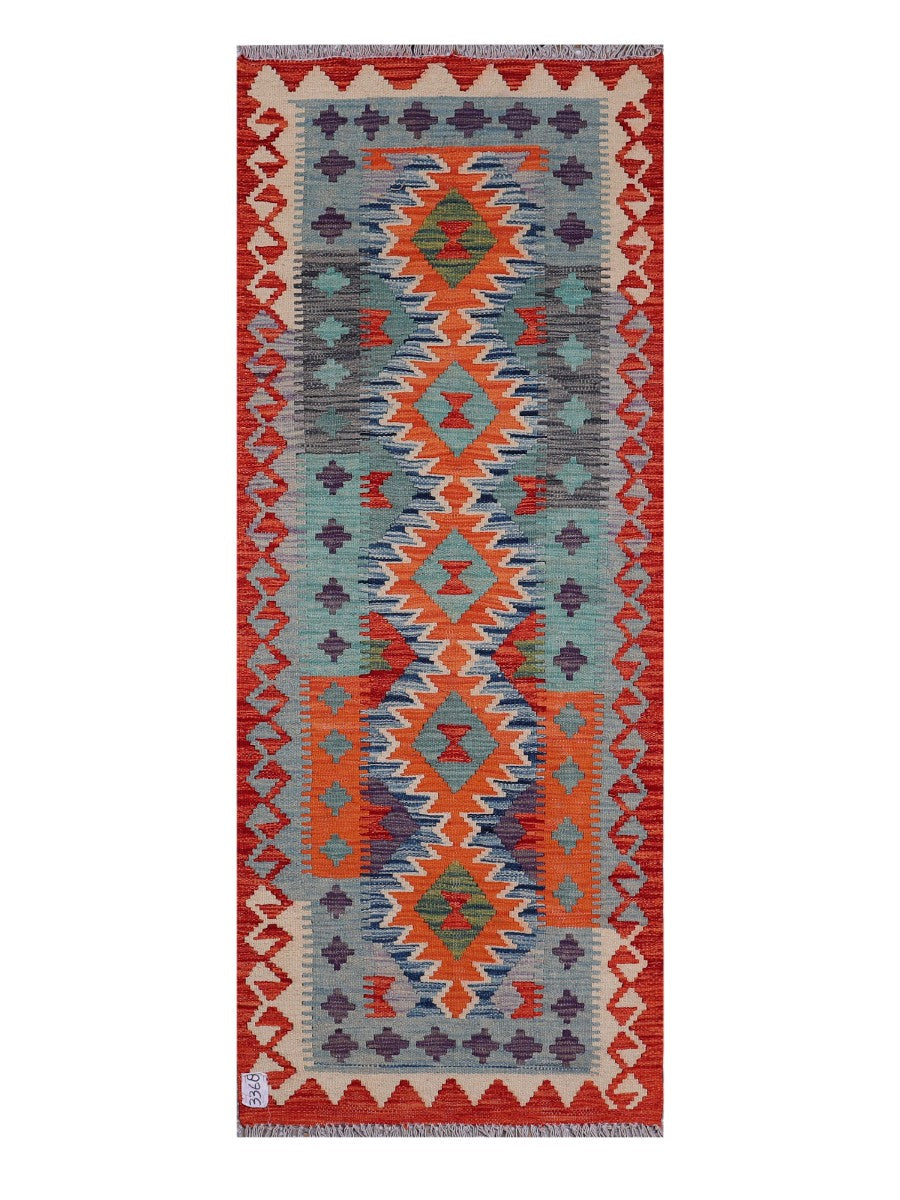 Maimana Afghanistan Kilim Rug - 184 x72 cm - Handmade