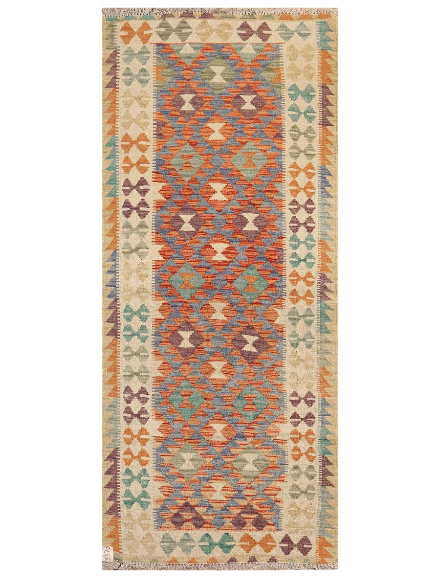 Maimana Afghanistan Kilim Rug - 192 x84 cm - Handmade