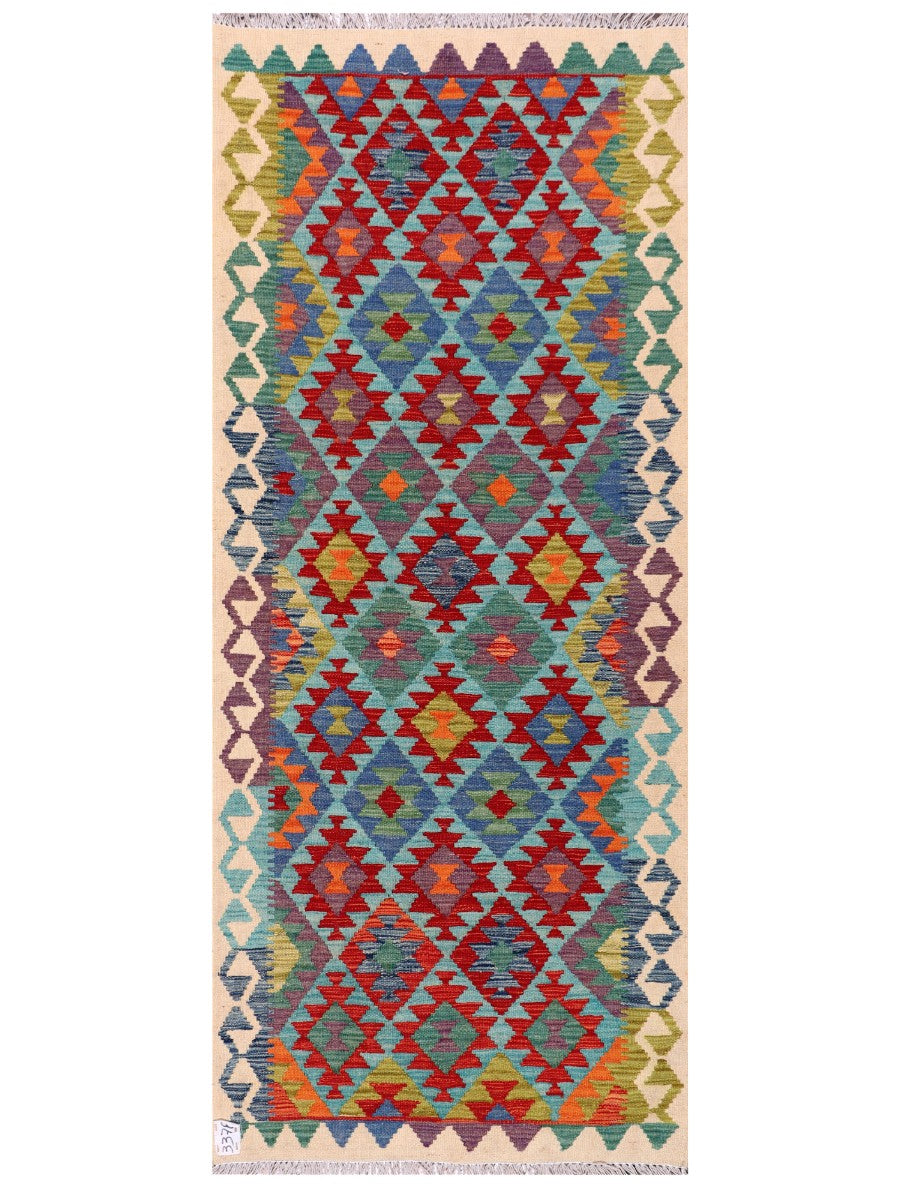Maimana Afghanistan Kilim Rug - 195 x84 cm - Handmade