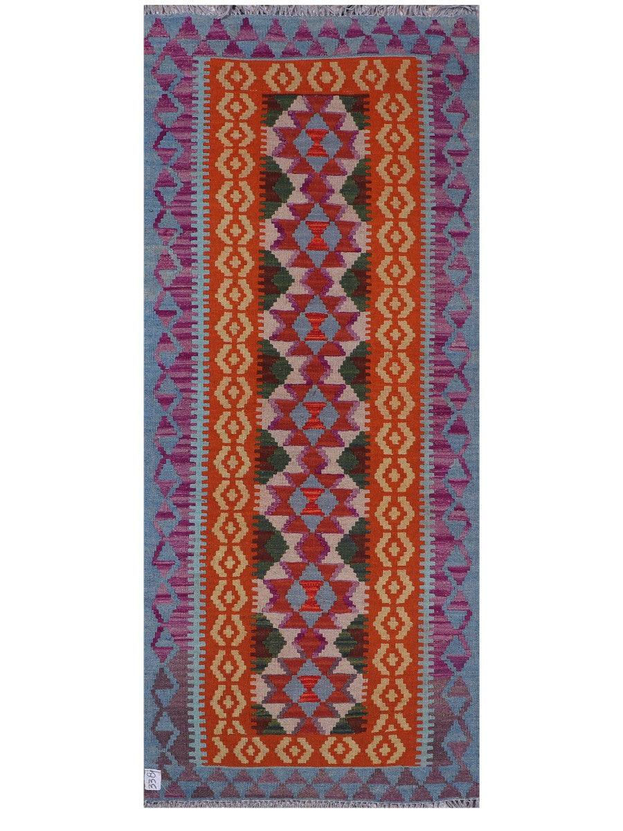 Maimana Afghanistan Kilim Rug - 203 x85 cm - Handmade