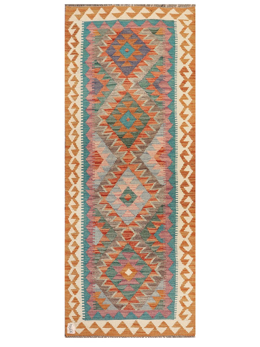 Maimana Afghanistan Kilim Rug - 191 x77 cm - Handmade