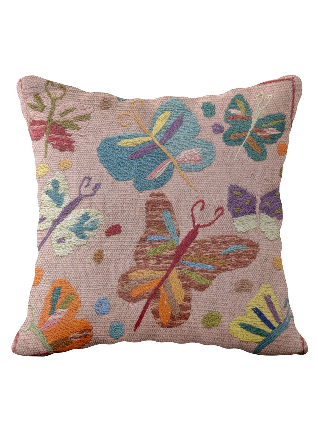 Suzani Hand Embroidered Cushion Cover - 45 x 45 cm - Handmade