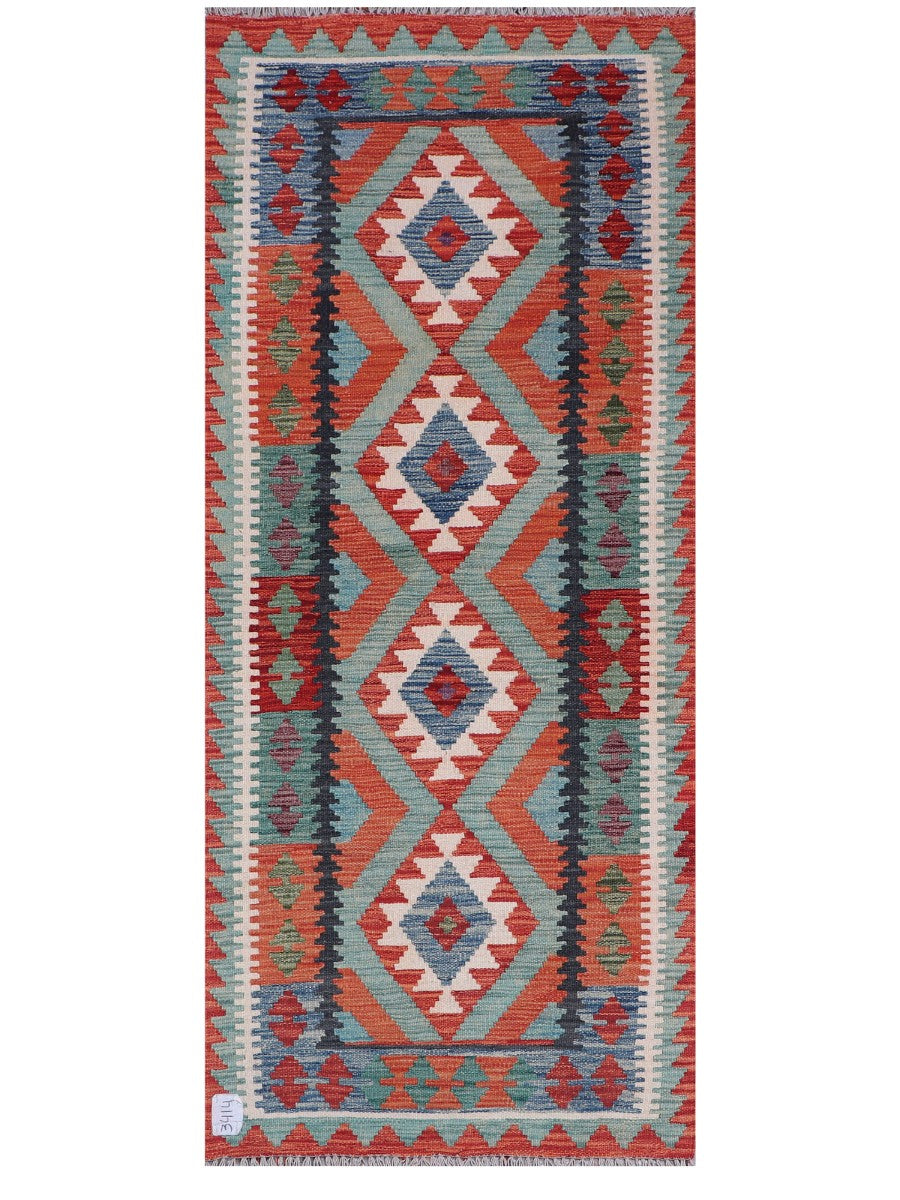 Maimana Afghanistan Kilim Rug - 184 x78 cm - Handmade