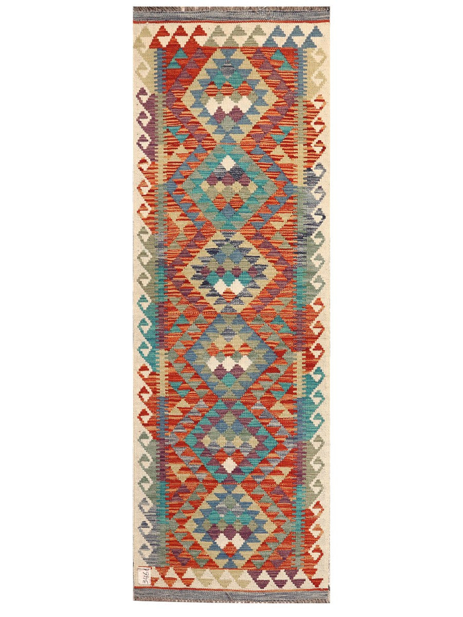 Maimana Afghanistan Kilim Rug - 194 x66 cm - Handmade