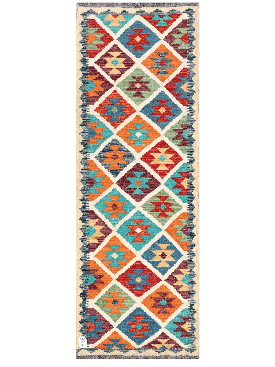 Maimana Afghanistan Kilim Rug - 190 x66 cm - Handmade
