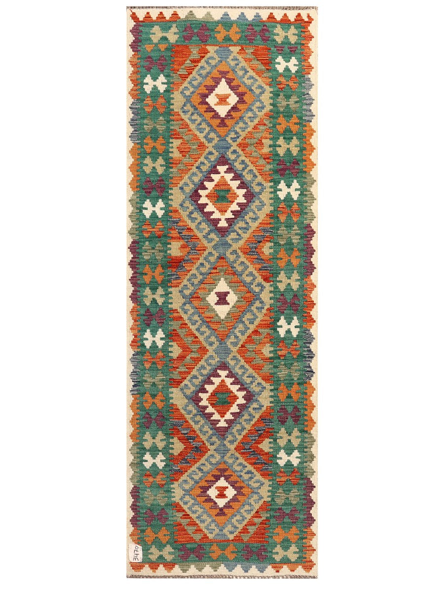 Maimana Afghanistan Kilim Rug - 193 x67 cm - Handmade