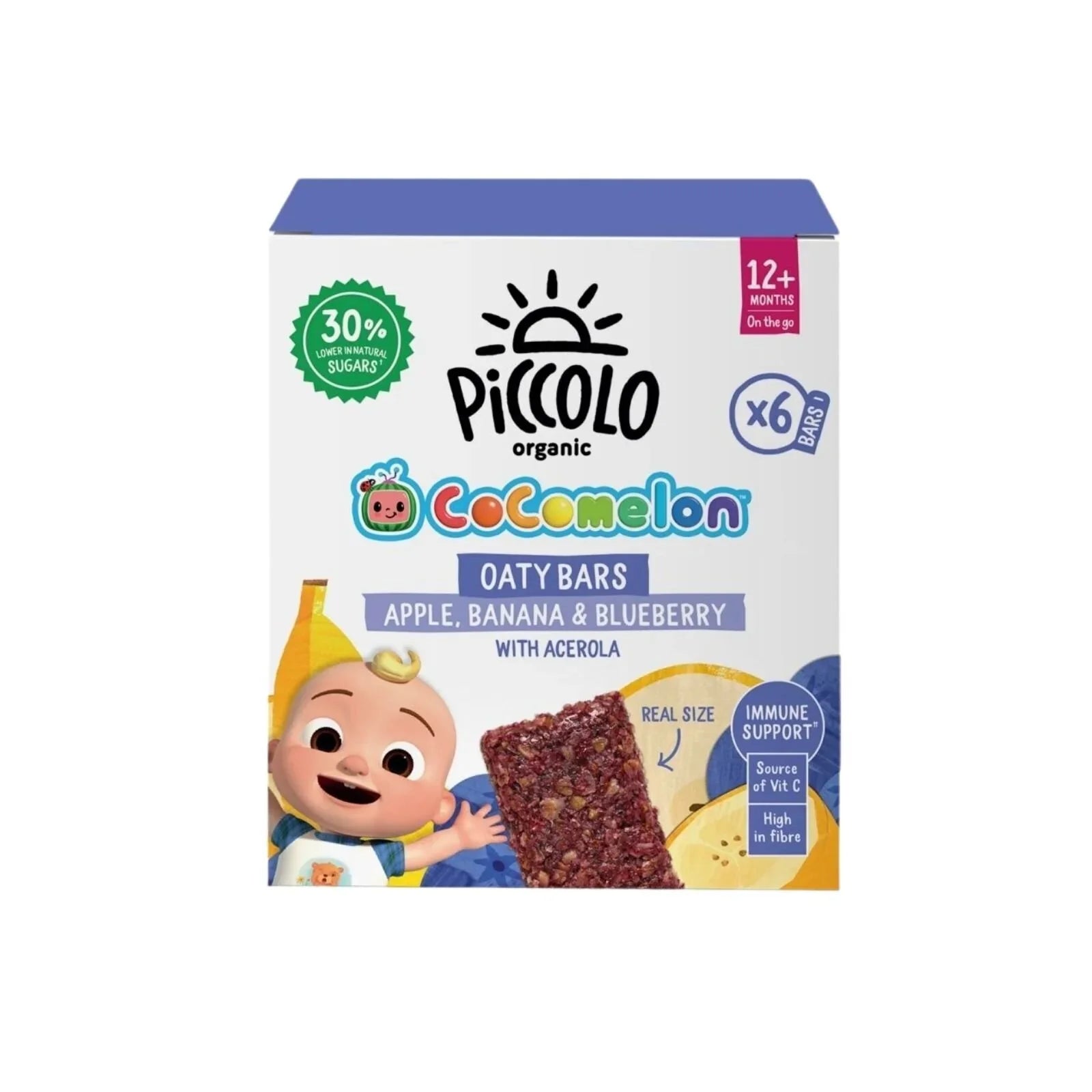 Piccolo Organic Apple Banana Blueberry Oaty Bar 12+ months 138g (6x23g)