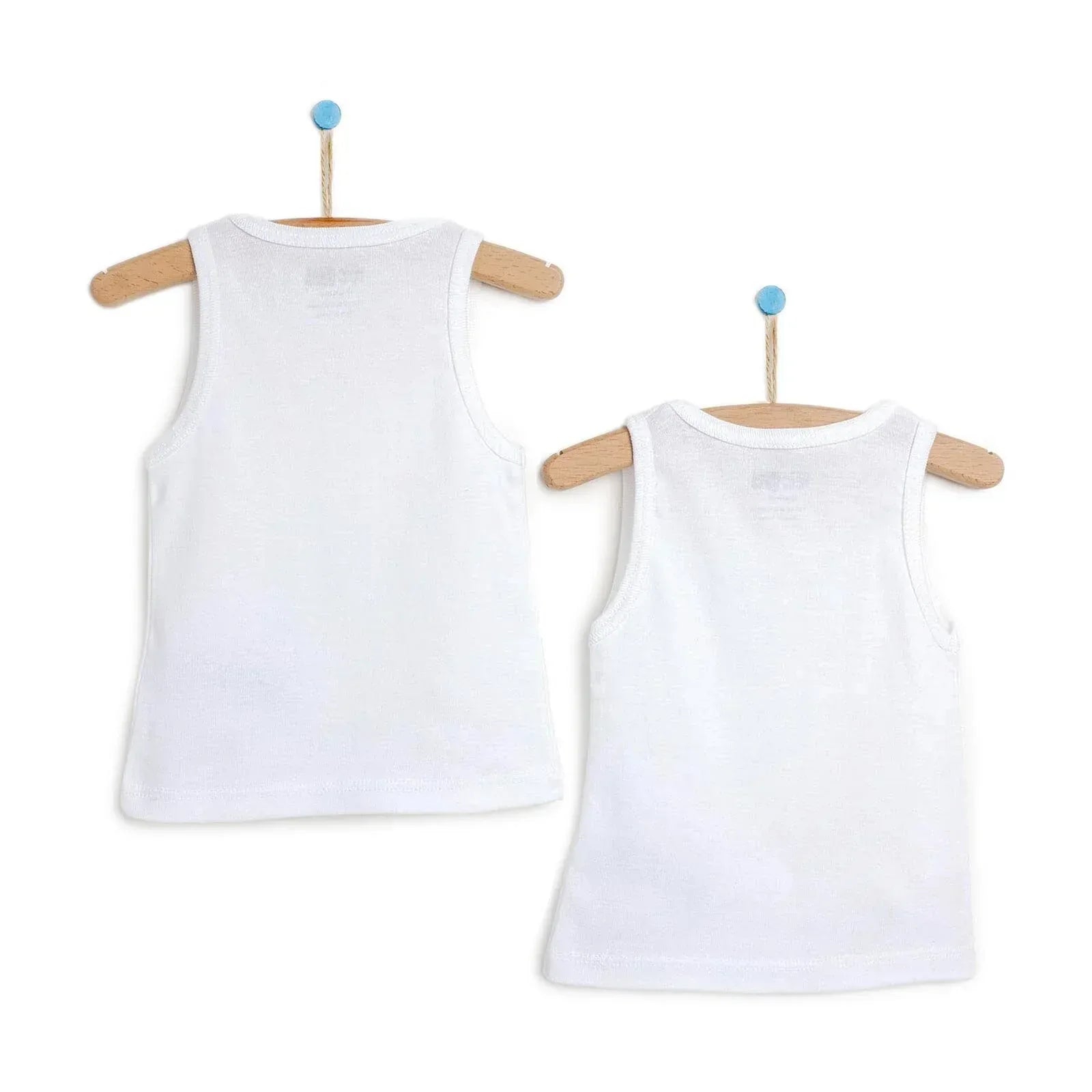 HelloBaby Boy 2-Pack Tanks - White - Bobobiy