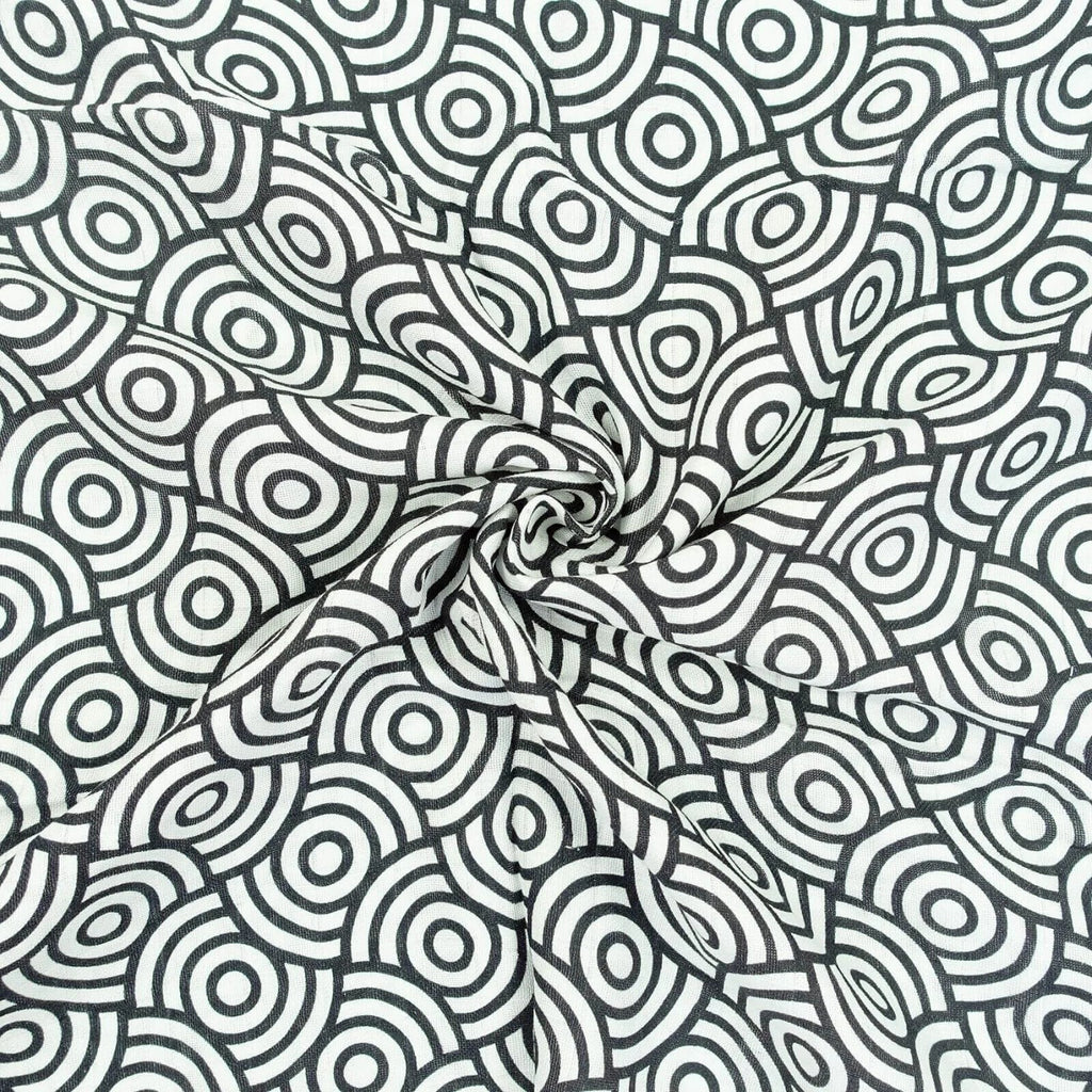 MuslinZ Bamboo/Organic Cotton Muslin Swaddle 120x120cm - Black Swirl