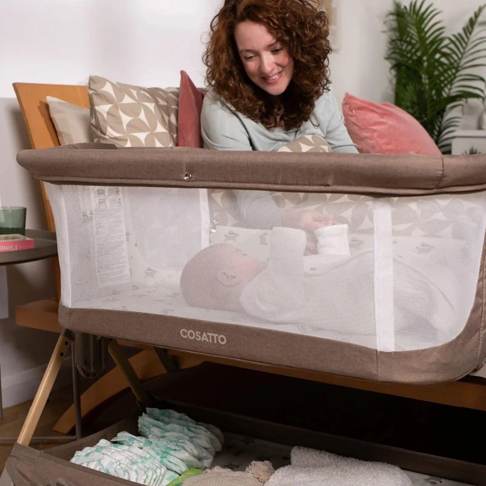 Cosatto Close to Me Folding Bedside Crib - Lollop