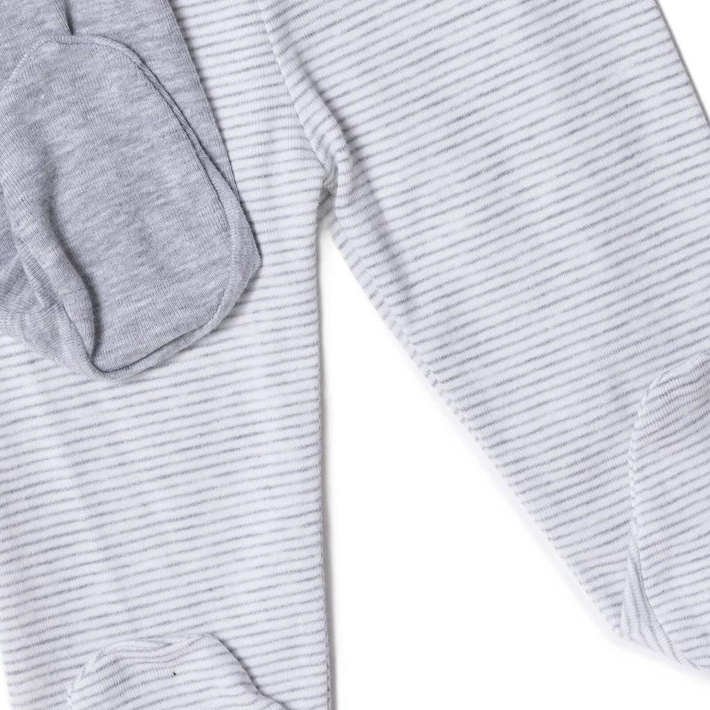 HelloBaby Unisex 2 Piece Footed Bottom - Snow Melange