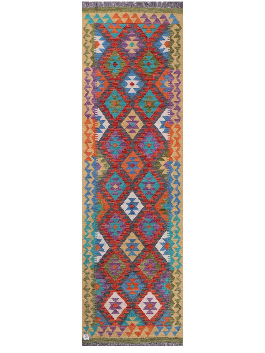 Maimana Afghanistan Kilim Runner - 283 x 83 cm - Handmade