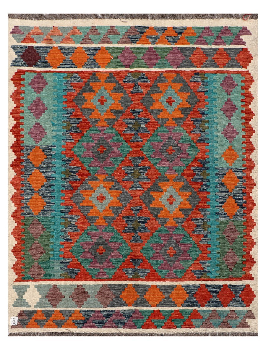 Maimana Afghanistan Kilim Rug - 191 x148 cm - Handmade