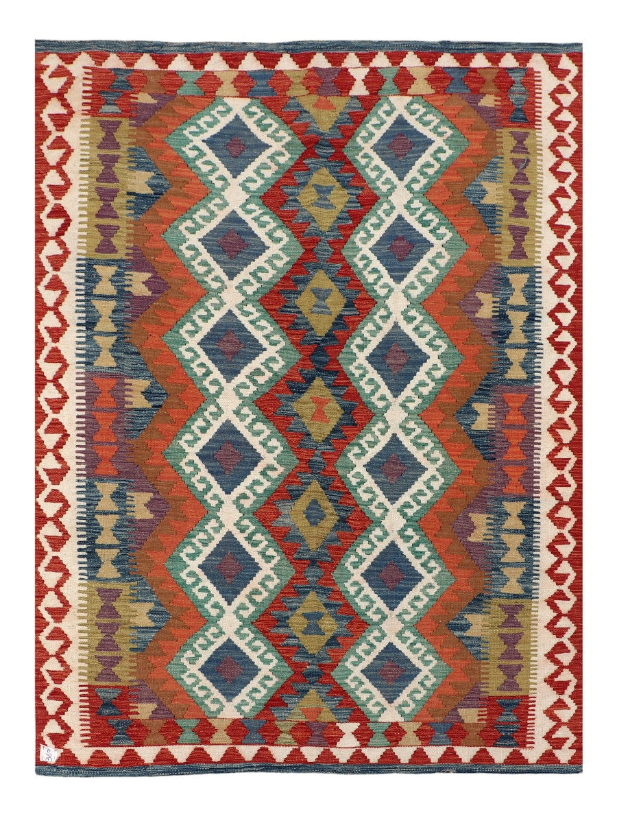 Maimana Afghanistan Kilim Rug - 206 x153 cm - Handmade