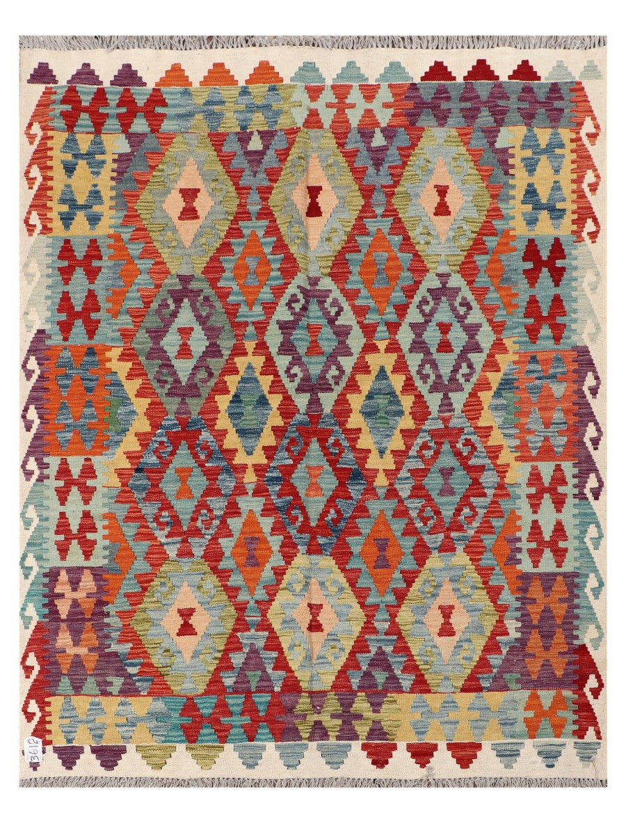 Maimana Afghanistan Kilim Rug - 193 x151 cm - Handmade