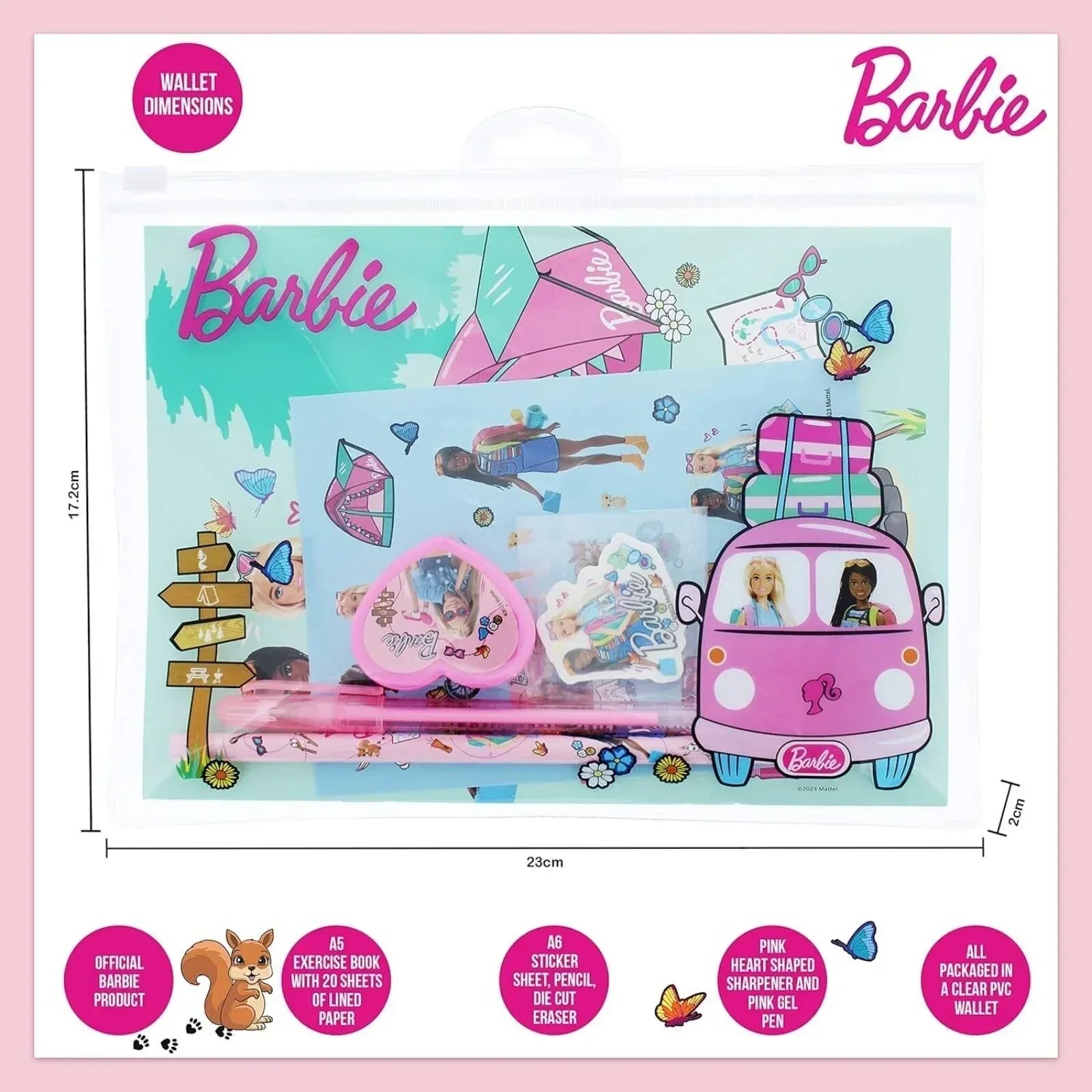Barbie Super Stationery Set - Bobobiy