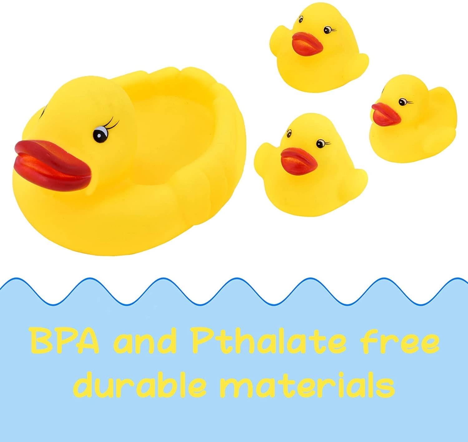 Classic Rubber Duck Family of 4 Baby Bath Toys