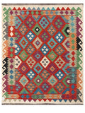 Maimana Afghanistan Kilim Rug - 187 x151 cm - Handmade