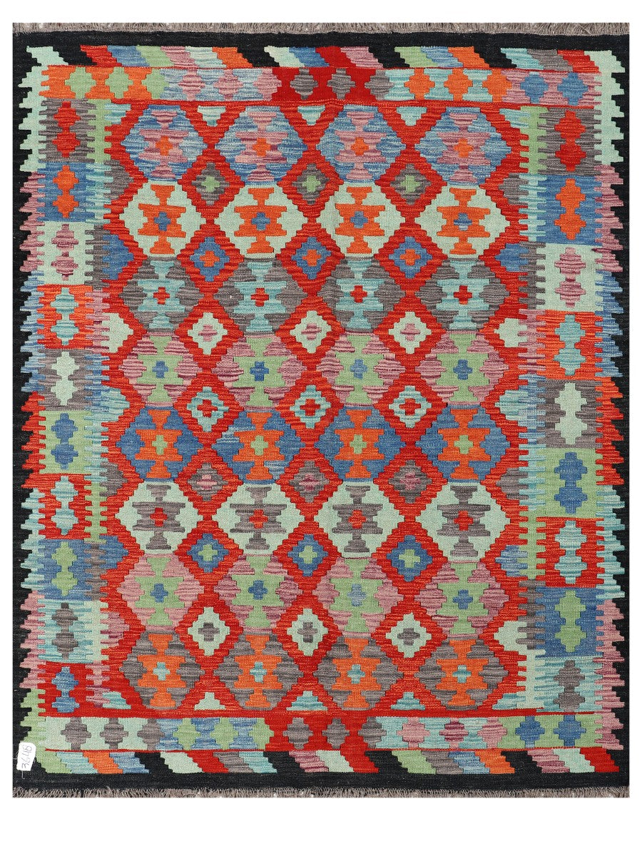 Maimana Afghanistan Kilim Rug - 196 x156 cm - Handmade