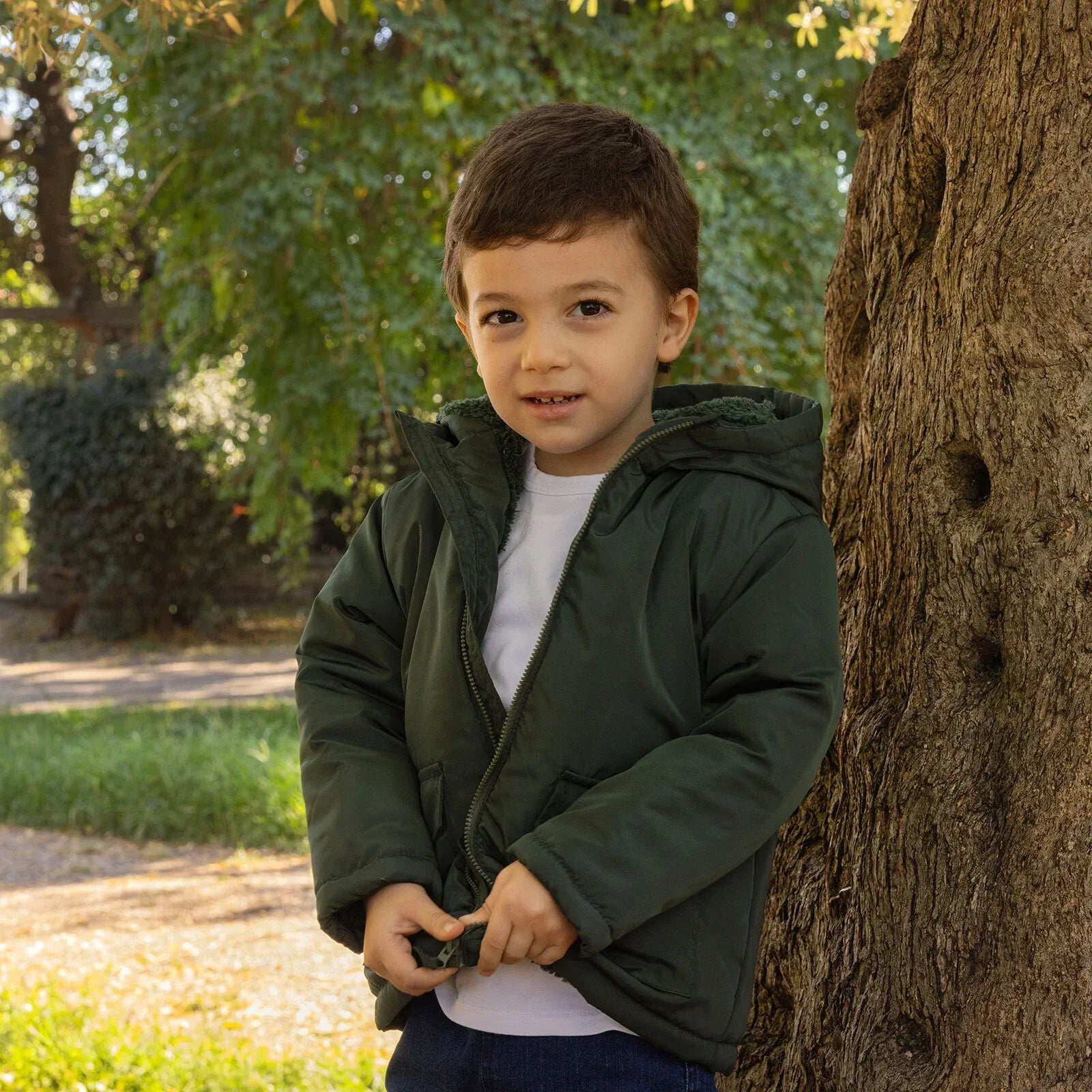 HelloBaby Hooded Coat - Green - Bobobiy