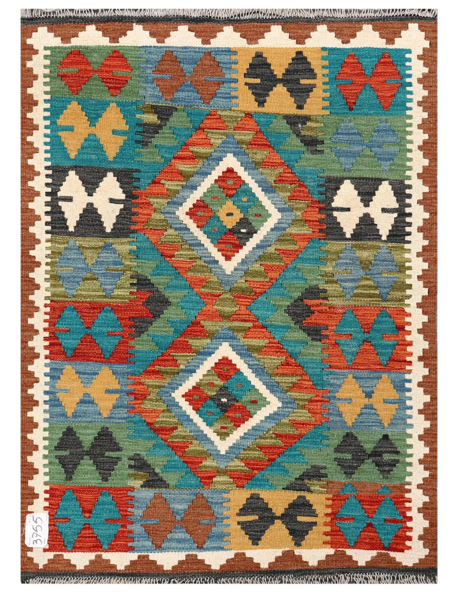 Maimana Afghanistan Kilim Rug - 116 x 84 cm - Handmade