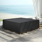 Outsunny Large Patio Garden Set Cover 600D Oxford Square Waterproof, 230 x 230 x 70cm, Black