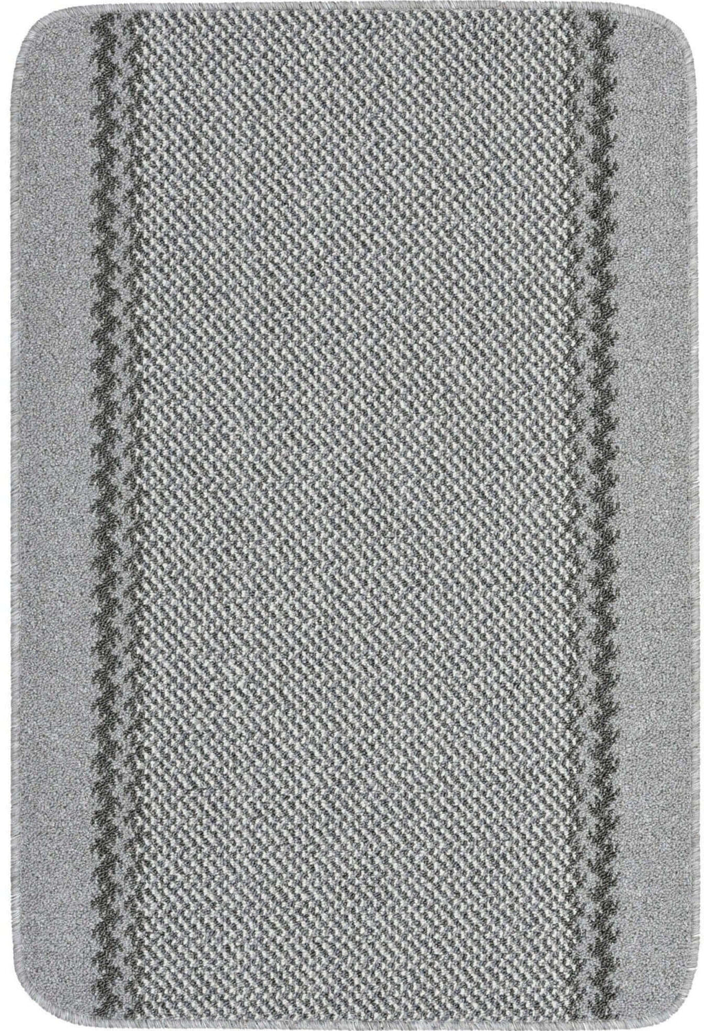 Washable Designer Bordered Grey Rug | 116G