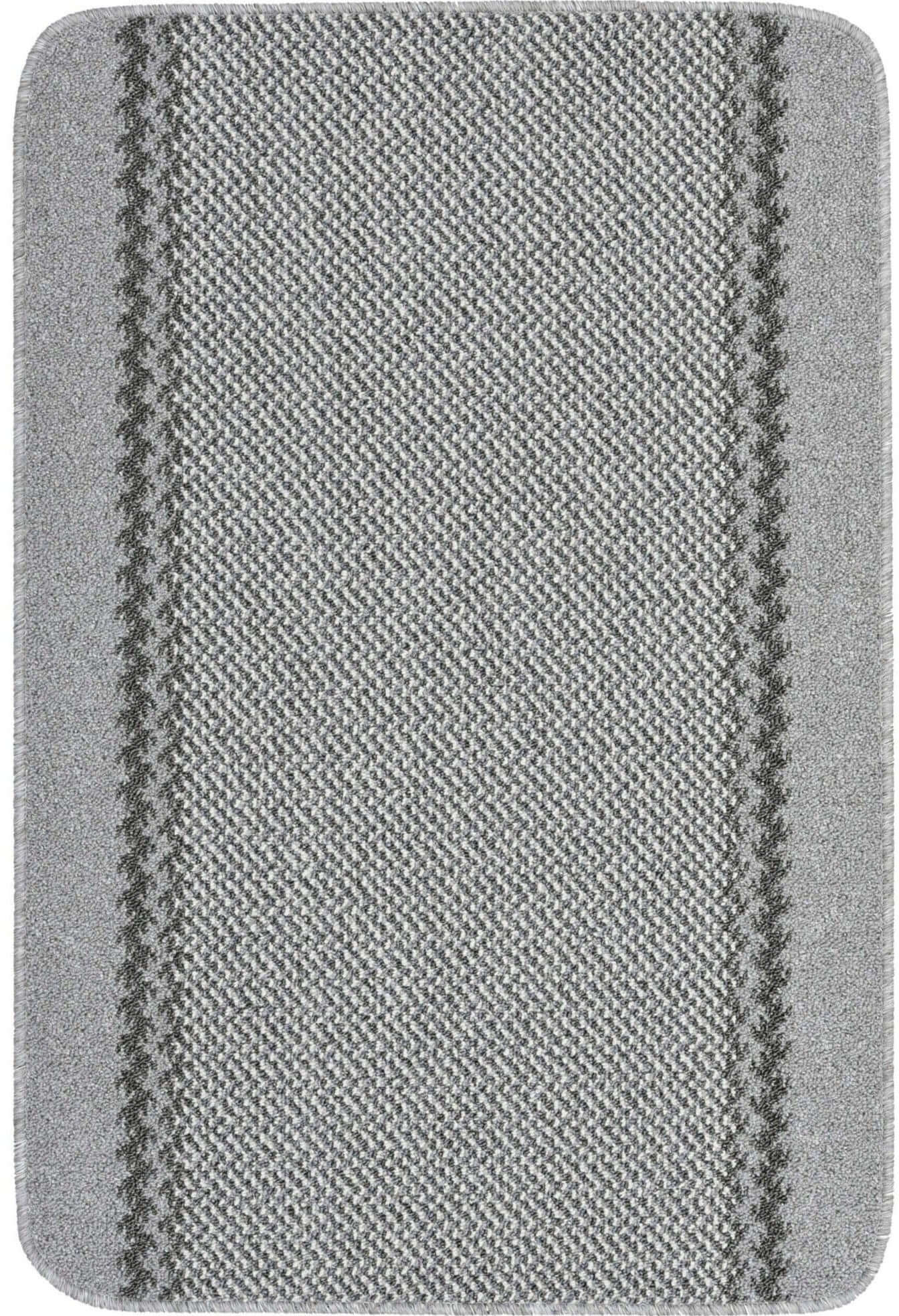 Washable Designer Bordered Grey Rug | 116G