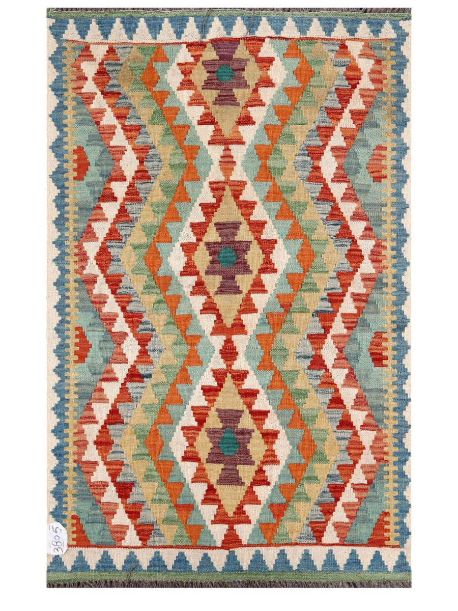 Maimana Afghanistan Kilim Rug - 127 x 80 cm - Handmade