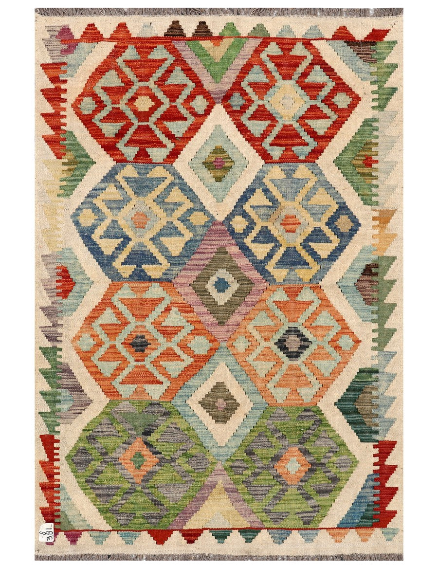 Maimana Afghanistan Kilim Rug - 151 x99 cm - Handmade