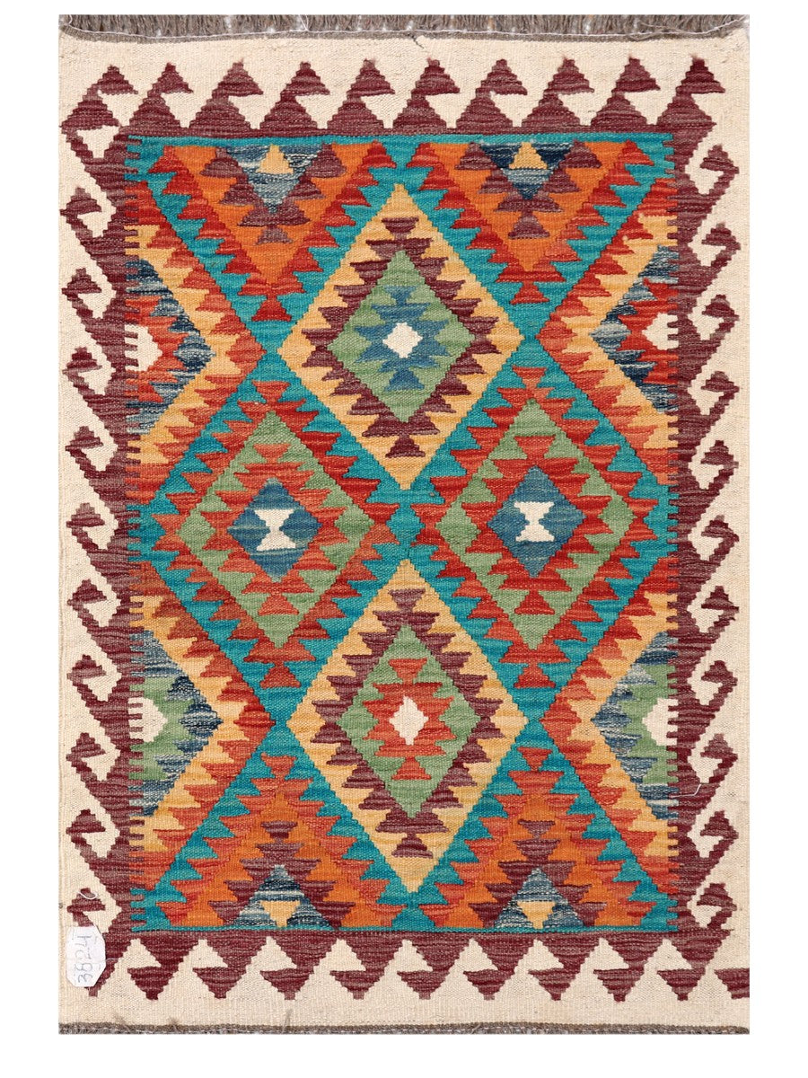 Maimana Afghanistan Kilim Rug - 115 x 78 cm - Handmade