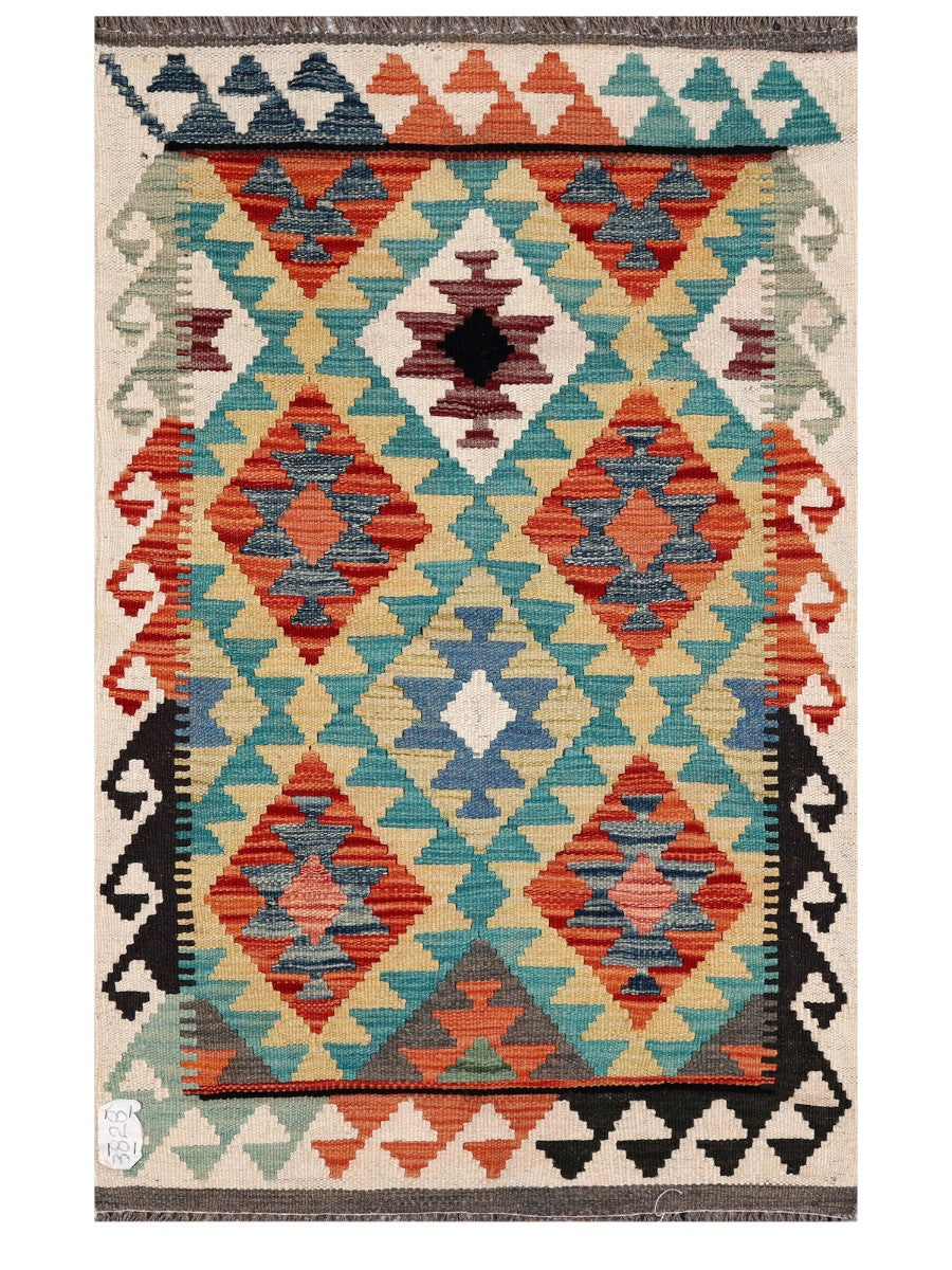 Maimana Afghanistan Kilim Rug - 120 x 76 cm - Handmade