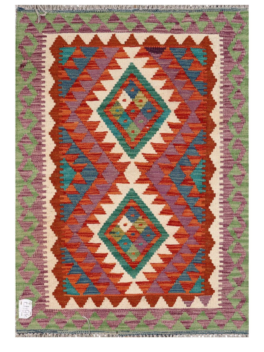 Maimana Afghanistan Kilim Rug - 114 x 80 cm - Handmade
