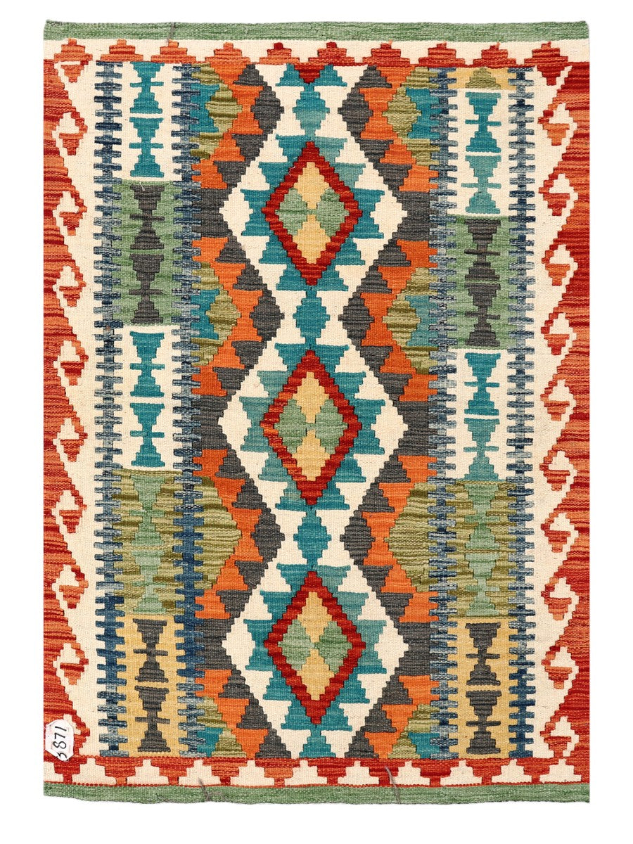 Maimana Afghanistan Kilim Rug - 130 x 89 cm - Handmade