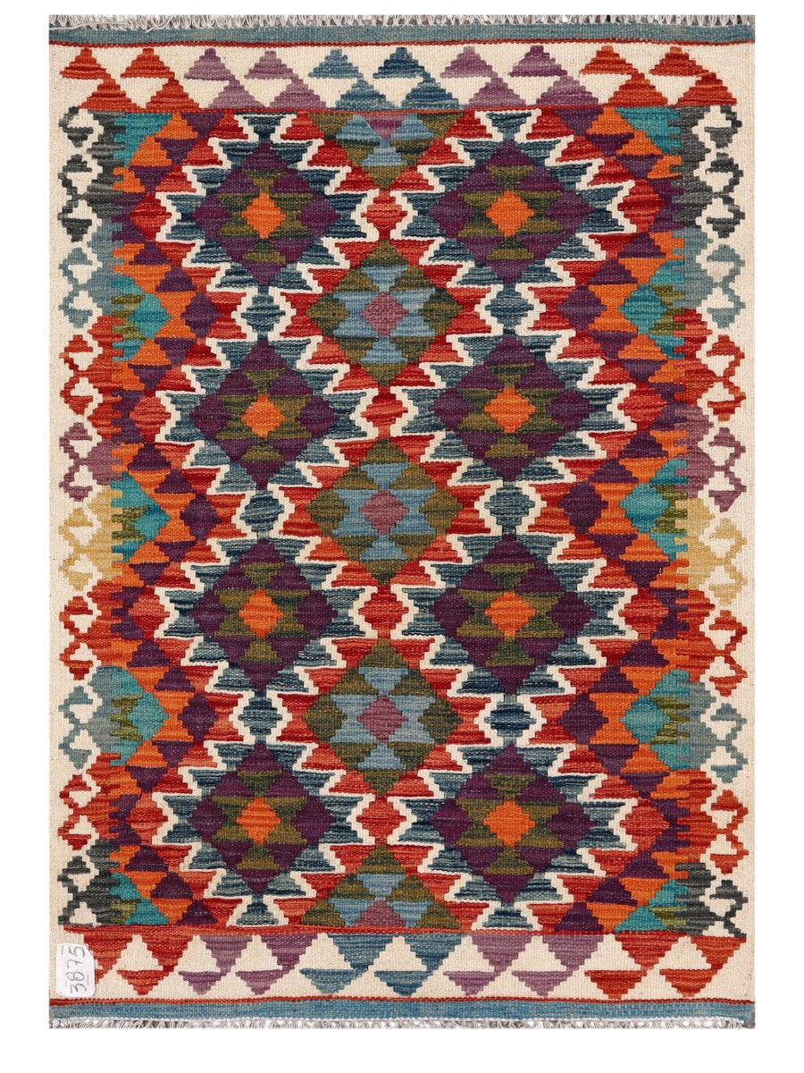 Maimana Afghanistan Kilim Rug - 119 x 83 cm - Handmade